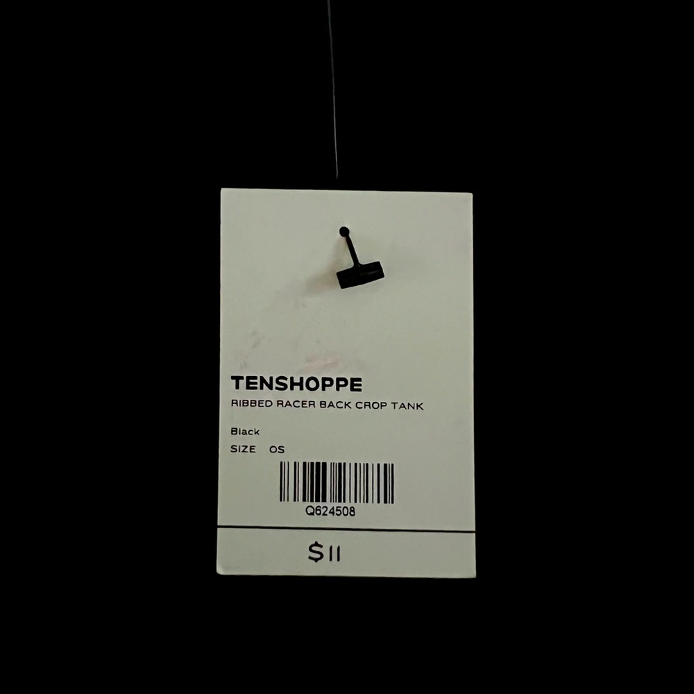 Dynamic Tenshoppe Ribbed Racer Back Crop Top - Picture 3 of 4